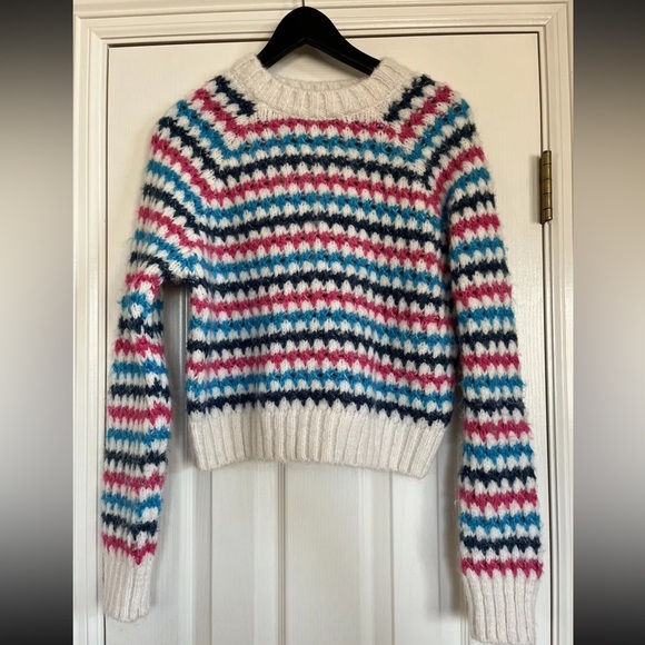 Zara Sweaters - ZARA  Striped Multicolor Sweater Womens Size Small Chunky Knit Pullover Rainbow